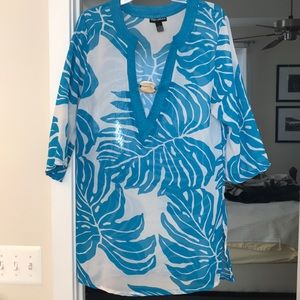 Sheer beach tunic. Wear as a cover up or blouse